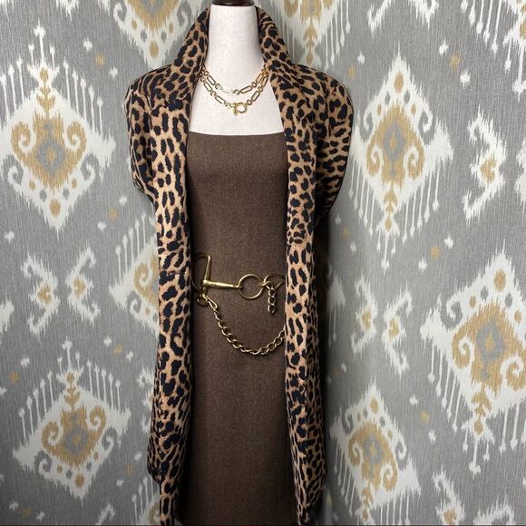 Ralph Lauren Brown Herringbone Lambswool Tweed Cap Sleeve Sheath Midi Dress - Picture 7 of 16